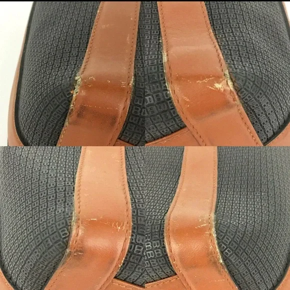BALLY B Logo PVC/Leather Handbag